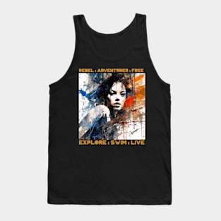 rebel adventurer, swimming v5 Tank Top